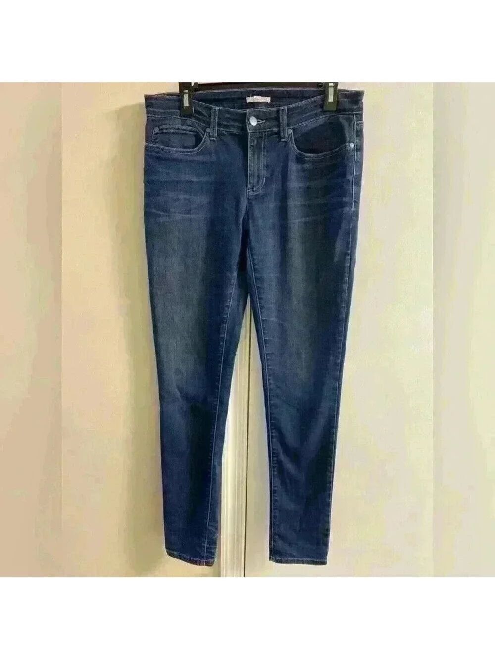Eileen‎ Fisher jeans dark wash skinny stretchy organic cotton blend. Sz 8